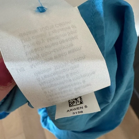 COS Tiered A-Line Maxi Dress Blue Cotton Oversized Size 8 Minimalist‎ Modern - Picture 6 of 6